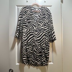 H&M Monochrome Animal Print Dress